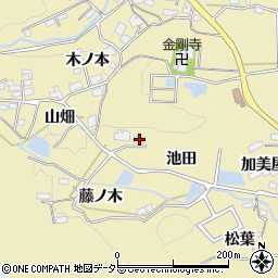 愛知県豊田市北一色町山畑665周辺の地図