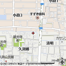愛知県あま市新居屋久渕郷26周辺の地図