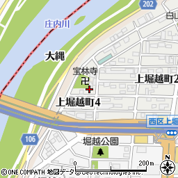 愛知県名古屋市西区堀越町検町周辺の地図