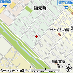 愛知県瀬戸市福元町162周辺の地図