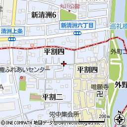 愛知県あま市西今宿平割四周辺の地図