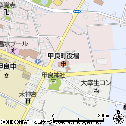 甲良町役場　教育委員会学校教育課周辺の地図