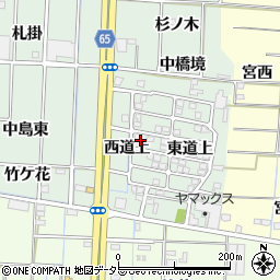 愛知県あま市蜂須賀（西道上）周辺の地図