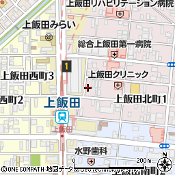 名鉄協商上飯田駅東駐車場周辺の地図