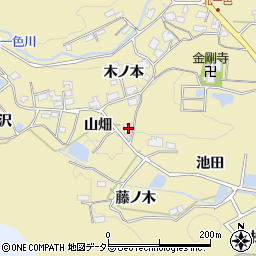 愛知県豊田市北一色町山畑683周辺の地図