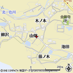 愛知県豊田市北一色町山畑1周辺の地図