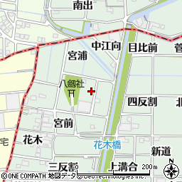 愛知県あま市蜂須賀宮東周辺の地図