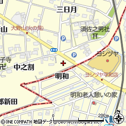 愛知県愛西市大野山町（海用）周辺の地図