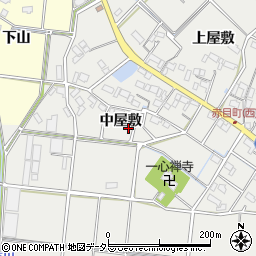 愛知県愛西市赤目町中屋敷77-1周辺の地図