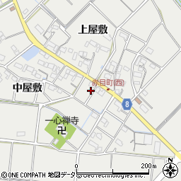 愛知県愛西市赤目町中屋敷177周辺の地図