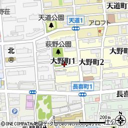 愛知県名古屋市北区大野町1丁目周辺の地図