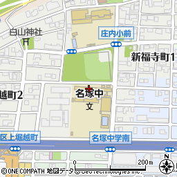 名古屋市役所教育委員会　名塚地域スポーツセンター周辺の地図