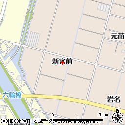 愛知県稲沢市平和町東城新宮前周辺の地図
