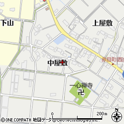愛知県愛西市赤目町中屋敷74周辺の地図