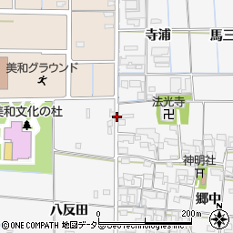 愛知県あま市花正郷西周辺の地図