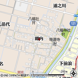 愛知県稲沢市平和町東城郷内周辺の地図