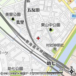愛知県清須市助七五反田周辺の地図