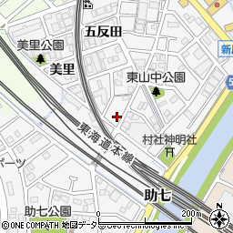 愛知県清須市助七（五反田）周辺の地図