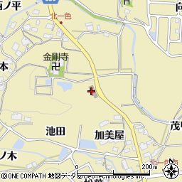 愛知県豊田市北一色町（川原）周辺の地図