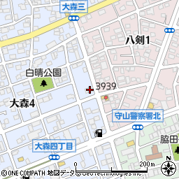 愛知県名古屋市守山区大森4丁目2023周辺の地図