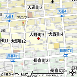 愛知県名古屋市北区大野町周辺の地図