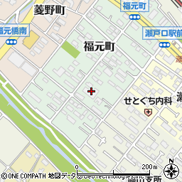 愛知県瀬戸市福元町92周辺の地図