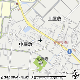 愛知県愛西市赤目町中屋敷63周辺の地図