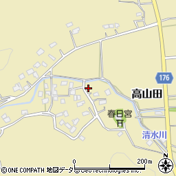 千葉県御宿町（夷隅郡）高山田周辺の地図