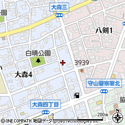 愛知県名古屋市守山区大森4丁目2007周辺の地図