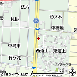 愛知県あま市蜂須賀西道上2052周辺の地図