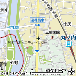 愛知県清須市清洲（丸ノ内）周辺の地図