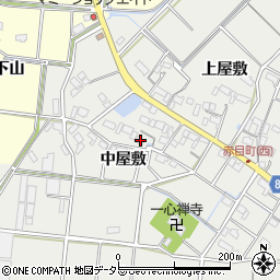 愛知県愛西市赤目町中屋敷49周辺の地図