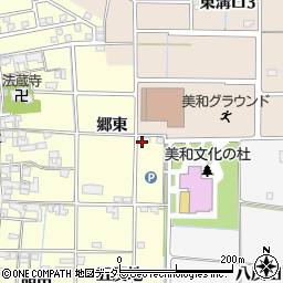 愛知県あま市中橋郷東周辺の地図