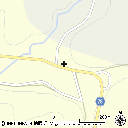 京都府京都市右京区京北田貫町（赤石口）周辺の地図