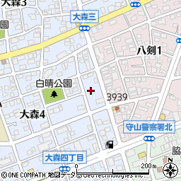 愛知県名古屋市守山区大森4丁目2009周辺の地図