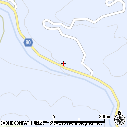 愛知県豊田市稲武町ホソノ周辺の地図