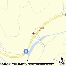 京都府南丹市日吉町四ツ谷（五反田）周辺の地図
