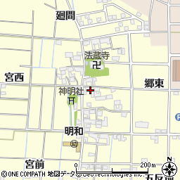 愛知県あま市中橋郷中周辺の地図