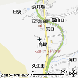 愛知県豊田市石飛町高堤71-6周辺の地図