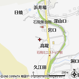 愛知県豊田市石飛町高堤71周辺の地図