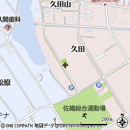 愛知県愛西市鷹場町柳枯草場周辺の地図
