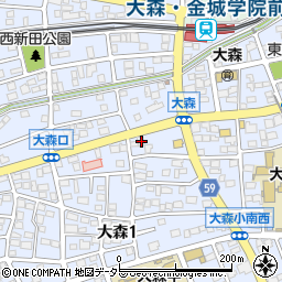 愛知県名古屋市守山区大森周辺の地図