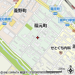 愛知県瀬戸市福元町94周辺の地図