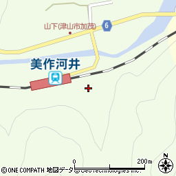 岡山県津山市加茂町山下61周辺の地図