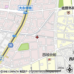 愛知県名古屋市守山区永森町周辺の地図