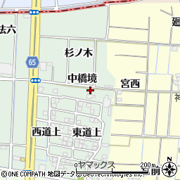 愛知県あま市蜂須賀中橋境2328周辺の地図