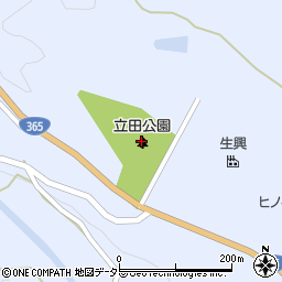 立田公園周辺の地図