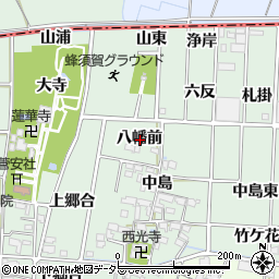 愛知県あま市蜂須賀（八幡前）周辺の地図