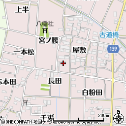 愛知県あま市古道屋敷311周辺の地図