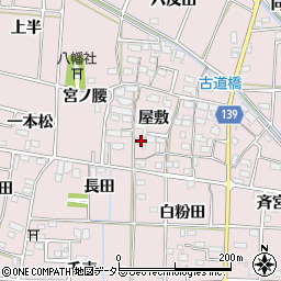 愛知県あま市古道屋敷303周辺の地図